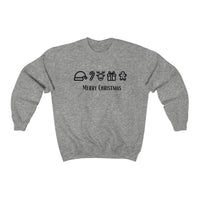 Merry Christmas icons in black - Unisex Heavy Blend™ Crewneck Sweatshirt