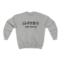Merry Christmas icons in black - Unisex Heavy Blend™ Crewneck Sweatshirt