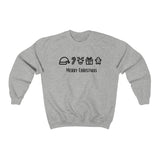 Merry Christmas icons in black - Unisex Heavy Blend™ Crewneck Sweatshirt