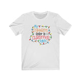 Favorite Color Christmas Lights - Unisex Jersey Short Sleeve Tee