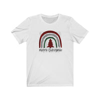 Rainbow Merry Christmas T-shirt Unisex Short Sleeve Tee