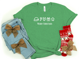 Merry Christmas Icon T-Shirt - Bella + Canvas Unisex Jersey Short Sleeve Tee