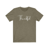 Thankful Thanksgiving Shirt/ Bella + Canvas Unisex Jersey Short Sleeve Tee