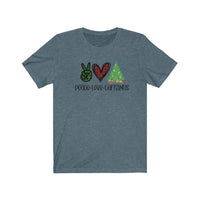 Peace Love Christmas T-Shirt/ Bella + Canvas Unisex Short Sleeve Tee