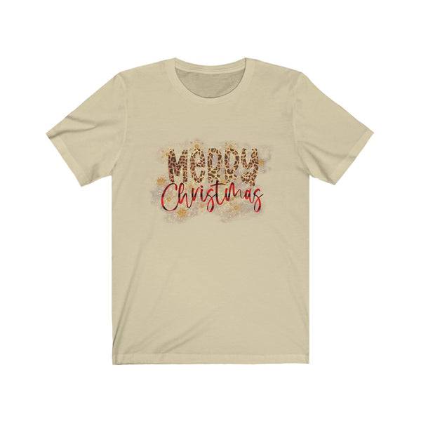 Cheetah Merry Christmas - Unisex Jersey Short Sleeve Tee