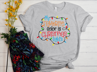 Favorite Color Christmas Lights - Unisex Jersey Short Sleeve Tee