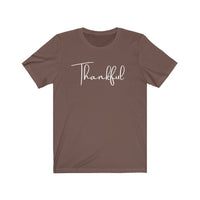 Thankful Thanksgiving Shirt/ Bella + Canvas Unisex Jersey Short Sleeve Tee