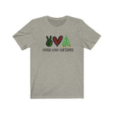 Peace Love Christmas T-Shirt/ Bella + Canvas Unisex Short Sleeve Tee