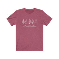 Merry Christmas - Trees - Unisex Jersey Short Sleeve Tee