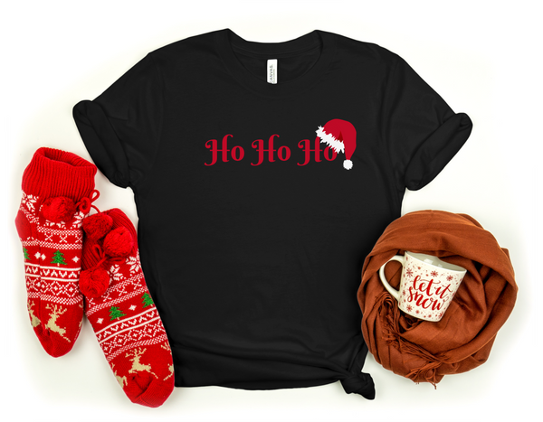 Ho Ho Ho Christmas Shirt - Bella +Canvas Unisex Jersey Short Sleeve Tee