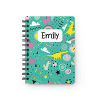 Personalized Kids Notebooks/ Personalized Notebooks/Dinosaur Notebook/ Space Notebook/Mermaid Notebook